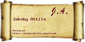 Jakoby Attila névjegykártya