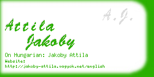 attila jakoby business card